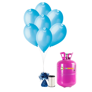 HeliumKing Hélium parti szett kék színű lufikkal 20 drb