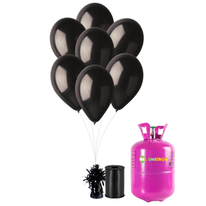 HeliumKing Hélium parti szett fekete színű lufikkal 20 drb