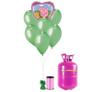 HeliumKing Hélium parti szett - Peppa malac zöld