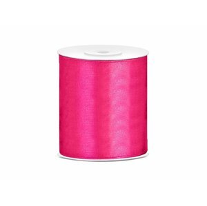 PartyDeco Szatén szalag - rózsaszín 100 mm/25 m