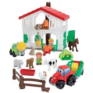 Écoiffier építőjáték farm traktorral Abrick 7 állatkával és 2 gazdával 3021