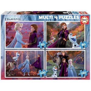 Puzzle Multi 4 Frozen 2 Disney Educa 50-80-100-150 darabos 5 évtől