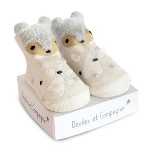 Újszülött zokni Panda Birth Socks Doudou et Compagnie fekete-fehér 0-6 hó-tól DC3705