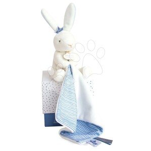 Plüss nyuszi dédelgetésre Bunny Sailor Perlidoudou Doudou et Compagnie kék 10 cm ajándékcsomagolásban 0 hó-tól DC3514