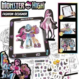 Kreatív alkotás táblagéppel Fashion Designer Monster High Educa Tervezd meg a babák divatkollekcióját 4 modell 5 évtőlEDU19826