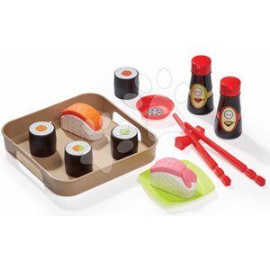 Élelmiszerek tálcán Sushi 100% Chef Écoiffier pálcikákkal és hozzávalókkal 13 darabos 18 hó-tól  ECO909
