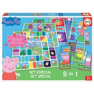 Educa gyerek társasjáték szett Peppa Pig 8in1 Special set angolul 16791