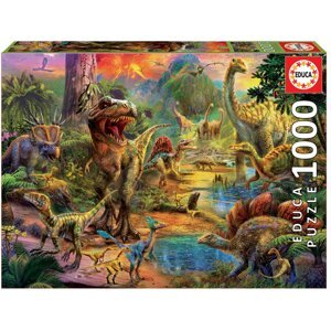 Educa puzzle Land of Dinosaurs 1000 darabos és fix ragasztó 17655