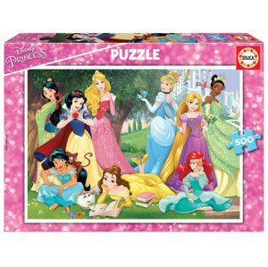 Educa puzzle Disney hercegnők 500 darabos és fix ragasztó 17723