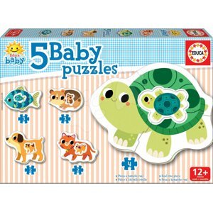 Educa puzzle legkisebbeknek Baby 5 - Állatok teknőssel 17573