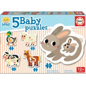 Educa puzzle legkisebbeknek Baby 5 - Állatkák nyuszival 17574