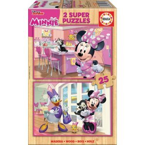 Educa fa puzzle gyerekeknek Minnie Happy Helpers 2*25 darabos 17625