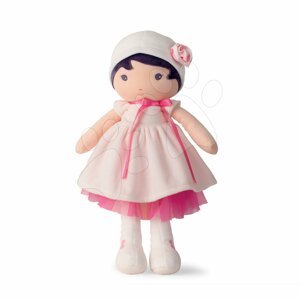 Kaloo rongybaba csecsemőknek Perle K Tendresse 40 cm fehér ruhában lágy textilből ajándékcsomagolásban 962089
