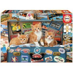 Puzzle Travelling kittens Educa 200 darabos 6 évtől