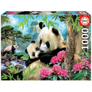 Educa puzzle Morning panda 1000 darabos és fix ragasztó 17995