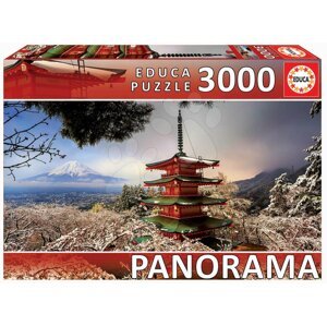 Educa puzzle panorama Mount Fuji and Chureito Pagoda 3000 darabos 18013