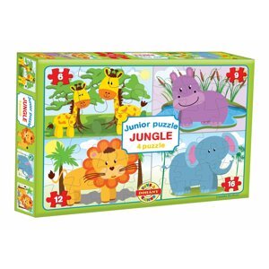 Dohány puzzle Junior Jungle 4 Állatok a dzsungelből 502-10