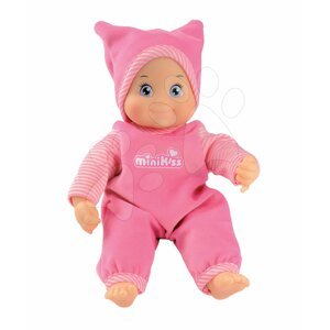 Játékbaba hanggal legkisebbeknek Minikiss Smoby rózsaszín sapkában 27 cm 12 hó-tól