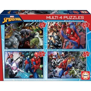 Puzzle Multi 4 Spiderman Educa 50-80-100-150 darabos 5 évtől