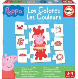 Oktatójáték Ismerkedem a Színekkel Peppa Pig Educa ábrákkal és színekkel 42 darabos