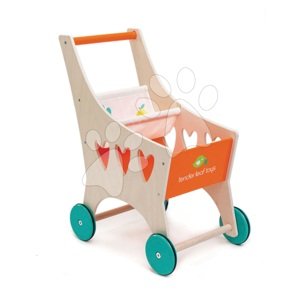 Fa bevásárlókocsi Shopping Cart Tender Leaf Toys textil rekesszel