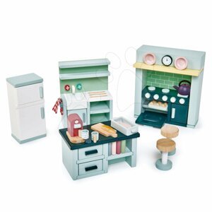 Fa konyhabútor Dovetail Kitchen Set Tender Leaf Toys 6 darabos készlet komplett felszereléssel