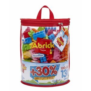 Építőkockák táskában Abrick Écoiffier 100 kocka + 30 % ingyen = 130 kocka 18 hó-tól