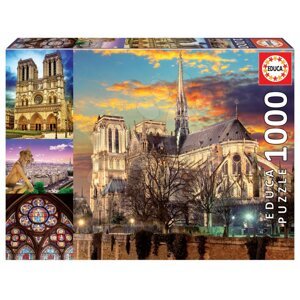 Puzzle Notre-Dame Collage Educa 1000 darabos és Fix ragasztó 11 évtől