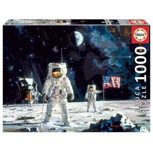 Puzzle First Man on the Moon Educa Robert McCall 1000 darabos és Fix ragasztó 11 évtől
