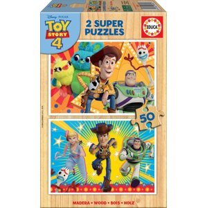 Fa puzzle gyerekeknek Toy Story Educa 2x50 darabos 5 évtől