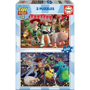 Puzzle Toy Story 4 Educa 2x100 darabos 6 évtől