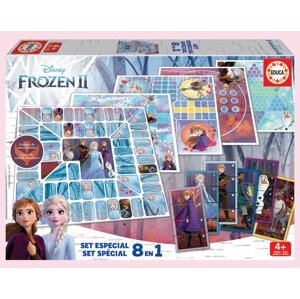 Gyermek társasjátékok Frozen 2 Disney 8in1 Special set Educa 4 évtől angol francia spanyol