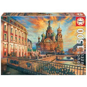 Puzzle Saint Petersburg Educa 1500 darabos és Fix ragasztó 11 évtől