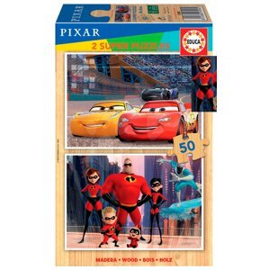 Fa puzzle Pixar Disney Educa 2x50 darabos 5 évtől