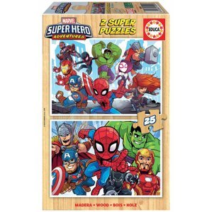Fa puzzle Marvel Super Heroe Adventures Educa 2x25 darabos