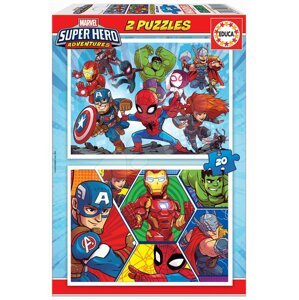 Puzzle Marvel Super Heroe Adventures Educa 2x20 darabos 4 évtől