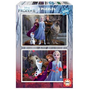 Puzzle Frozen 2 Disney Educa 2x100 darabos 6 évtől