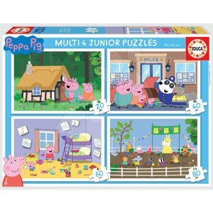 Puzzle Peppa Pig Multi 4 Junior Educa 20-40-60-80 darabos 4 évtől