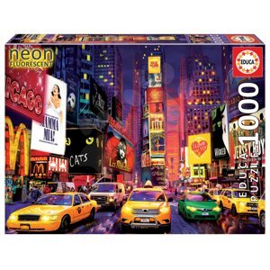 Puzzle Time Square, New York Neon Educa 1000 darabos és Fix ragasztó 11 évtől