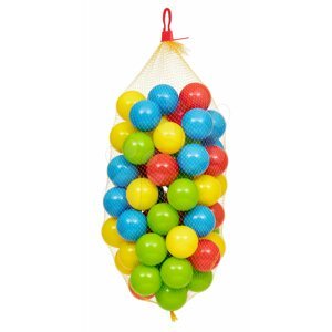 Műanyag labdácskák hálóban Dohány 6,5 cm színesek 60 drb