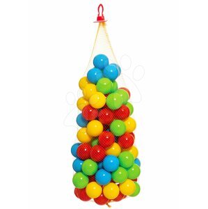 Műanyag labdák hálóban Dohány 6,5 cm színesek 100 darab