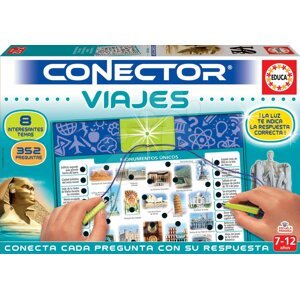 Társasjáték Conector Emlékművek és utazás Viajes Educa spanyol nyelvű 352 kérdés 7-12 éves korosztálynak