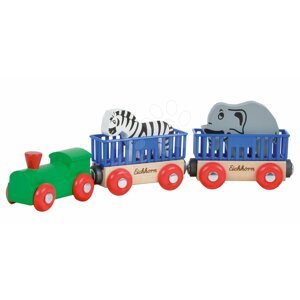 Kiegészítő vasúti pályához Train Animal Eichhorn mozdony vagonokkal és állatokkal 5 darabos 24 cm hosszú