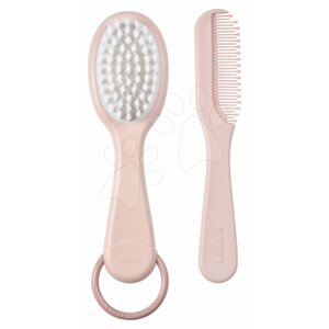 Gyermek fésű és hajkefe Beaba Baby Brush and Comb Old Pink rózsaszín 0 hó-tól BE920367