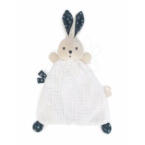 Textil nyuszi dédelgetéshez Nature Rabbit Doudou K'doux Kaloo fehér 20 cm puha alapanyagból 0 hó-tól
