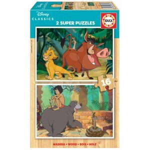 Fa puzzle Disney Classics Jungle Book Educa 2x16 darabos