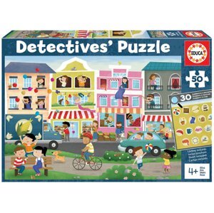 Puzzle Város Detectives Busy Town Educa találj 30 tárgyat 50 darabos 4 évtől