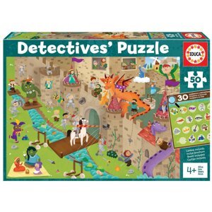 Puzzle Lovagvár Detectives Castle Educa találj 30 tárgyat 50 darabos 4 évtől