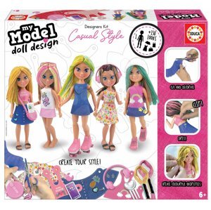 Kreatív alkotás My Model Doll Design Casual Style Educa Készíts saját városi játékbabát 5 modell 6 éves kortól