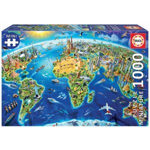 Puzzle Miniature series World Landmarks Educa 1000 darabos és Fix ragasztó